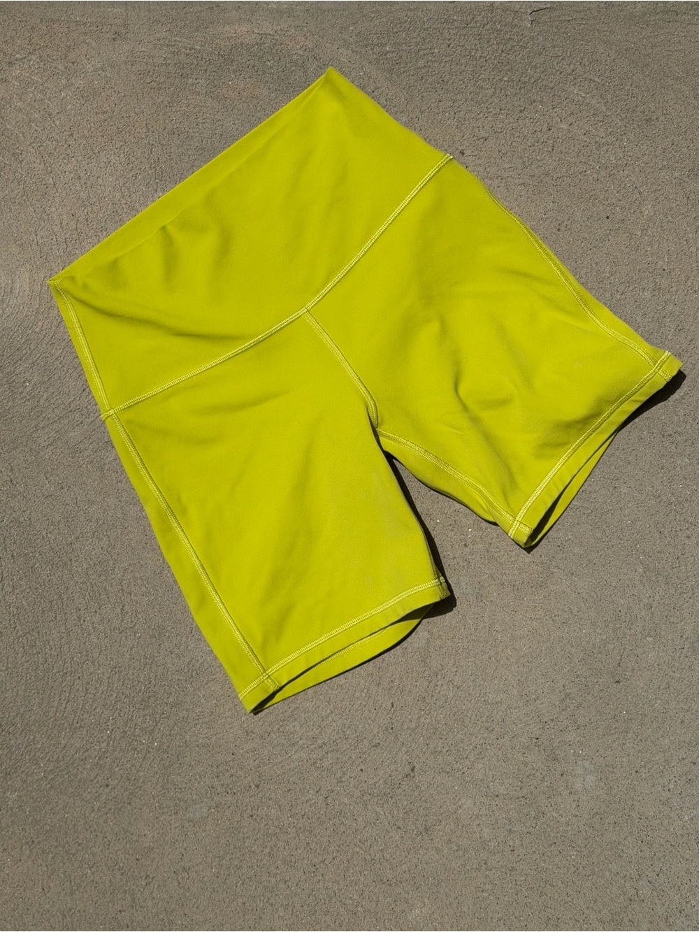 Lululemon Align High-Waist Chartreuse Bike Shorts, Sz 6